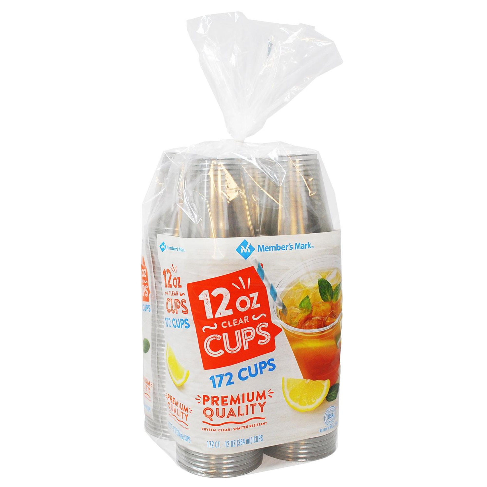 Member's Mark Clear 12 oz. Plastic Cups (172 Ct.)