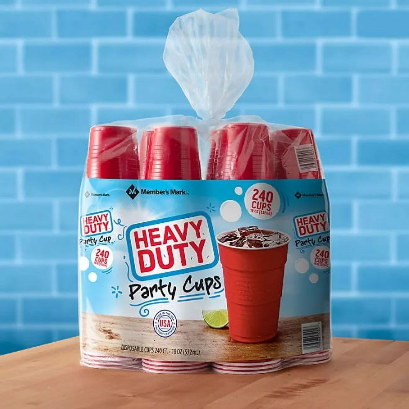 Member S Mark HeavyDuty Red Cups (18 oz., 240 ct.)