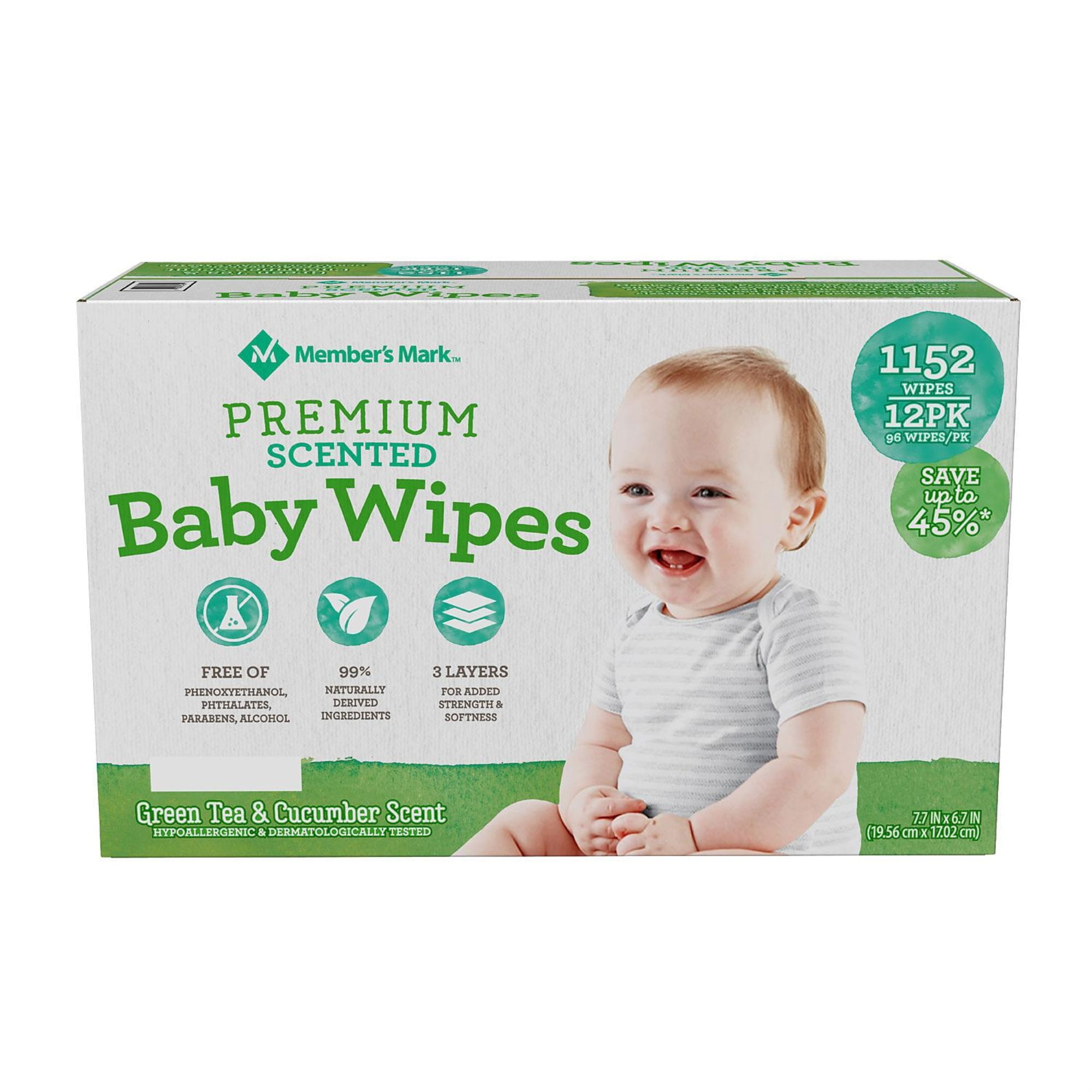 Member's Mark Premium Fragrance-Free Baby Wipes, 12 Packs (1152 ct.) -  Sam's Club