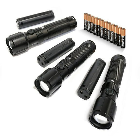 34597 3 PC 1700 Lumen Dual Power LED Flashlight Set