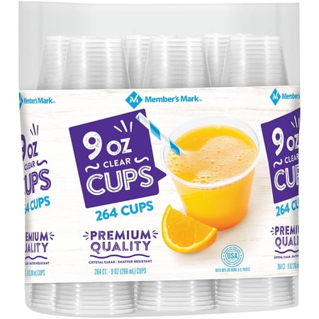 M.M Clear Plastic Cups (9 oz., 264 ct.)
