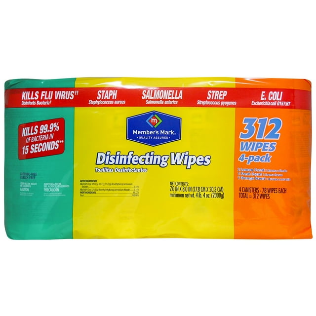 Member's Mark Disinfecting Wipes Variety Pack 4 Pack 78 Count each