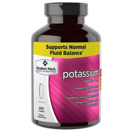Member's mark 99 mg potassium dietary supplement, 500 ct