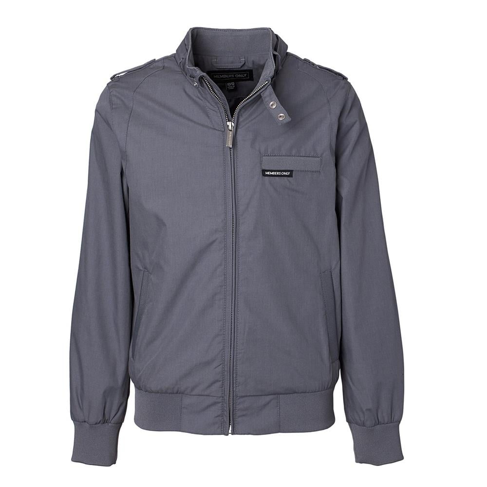 Members Only Boys 8-20 Iconic Racer Jacket(Grey 14/16