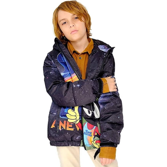 Members Only Boys Space Jam Puffer Jacket- Galaxy- 5