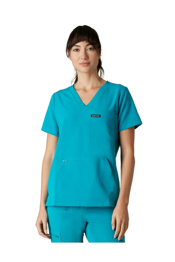 Cordoba 5-Pocket Scrub Top for Women - Teal - X-Large