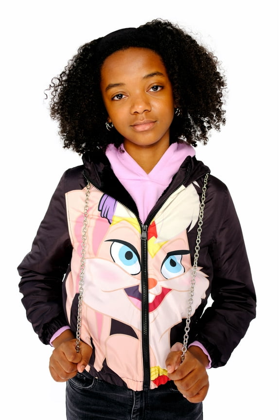 Girl's Midweight with Fur Lining Jacket Black 4