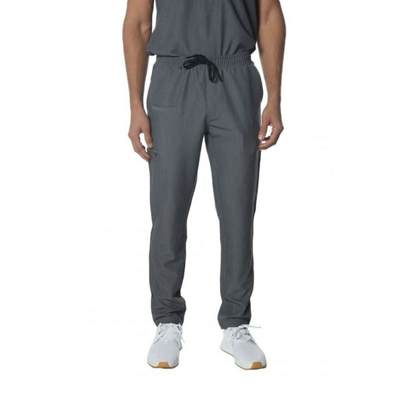 Members Only Men'S Scrub Drawstring Pant With Open Bottom - Graphite-Graphite-Medium