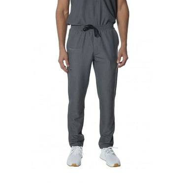 Members Only Men'S Scrub Drawstring Pant With Open Bottom - Graphite-Graphite-X-Large