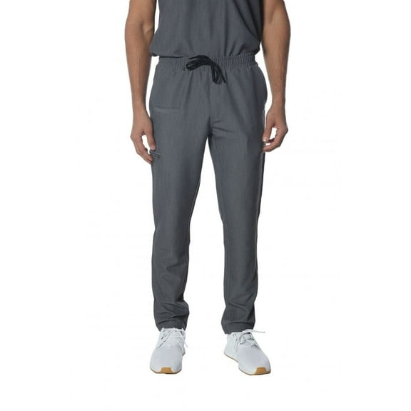 Members Only Men'S Scrub Drawstring Pant With Open Bottom - Graphite-Graphite-X-Large