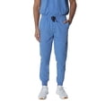 thumbnail image 1 of Members Only Men's Premium Drawstring Jogger Cargo Scrub Pants with 11 Pockets - Ceil Blue - XL, 1 of 6