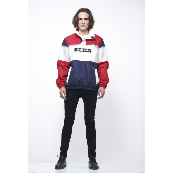 Members Only Men's Color And Translucent Block Jacket - Red , 2XL