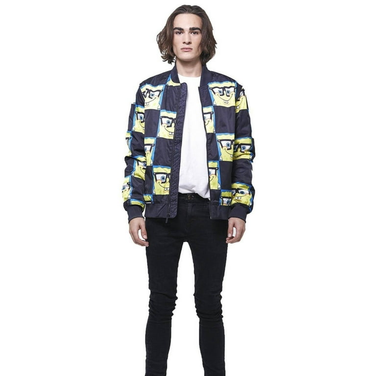Members Only Men's Nickelodeon SpongeBob Bomber Jacket Members Only Men's Nickelodeon SpongeBob Bomber Jacket