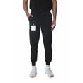 thumbnail image 1 of Members Only Men's Premium Drawstring Jogger Cargo Scrub Pants with 11 Pockets - Black - L, 1 of 6