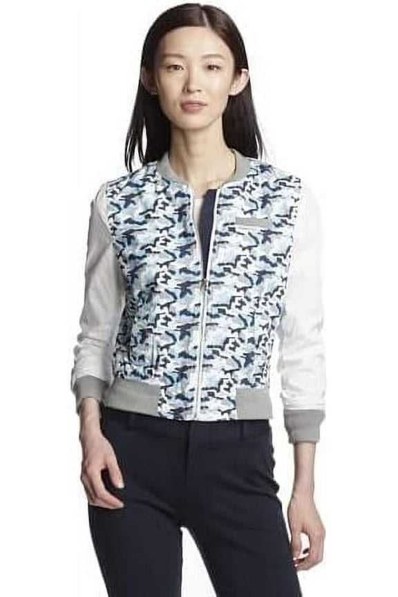 Women's Camouflage Baseball Jacket Aqua Camo S