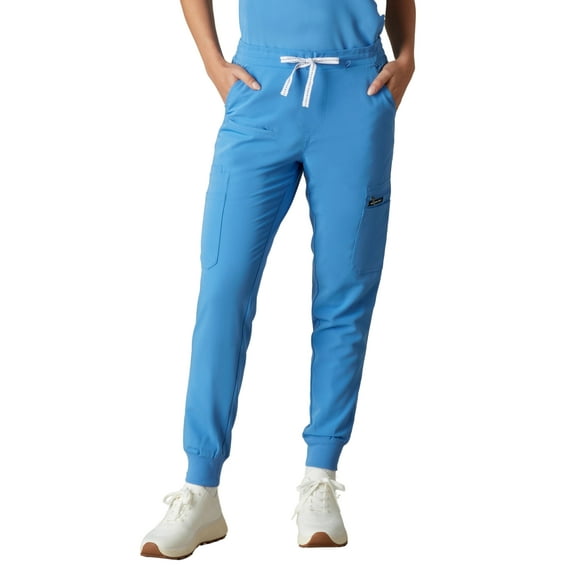 Members Only Valencia Jogger Scrub Pants for Women - Ceil Blue - XL