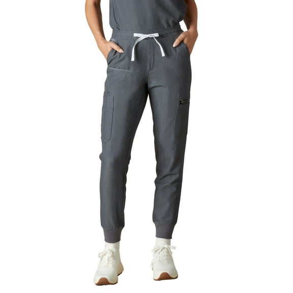 Members Only Women's Valencia Jogger Scrub Pants for Women - Grey - 2XL