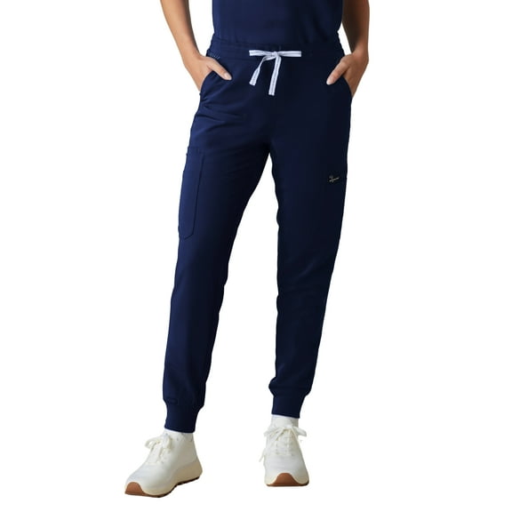 Members Only Women's Valencia Jogger Scrub Pants for Women - Navy - XS