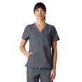 thumbnail image 1 of Members Only Womens Scrub Top With Double Chest And Pouch Pocket - Graphite-Graphite-Medium, 1 of 7