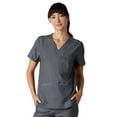 thumbnail image 1 of Siena 5-Pocket Women's Scrub Top, Comfort Fit, Moisture-Wicking Stretch Healthcare Uniform - Graphite - 2XL, 1 of 7