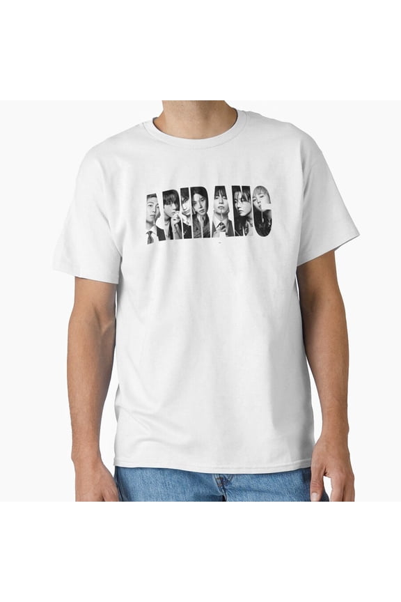 Members Text Portrait Arirang Typography Boyband Calligraphy T-Shirt