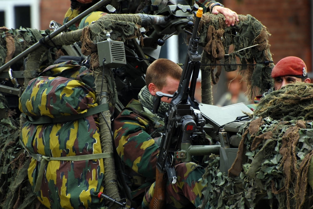 Members of a recce or scout team of the Belgian Army Canvas Art - Luc De JaegerStocktrek Images (17 x 12)