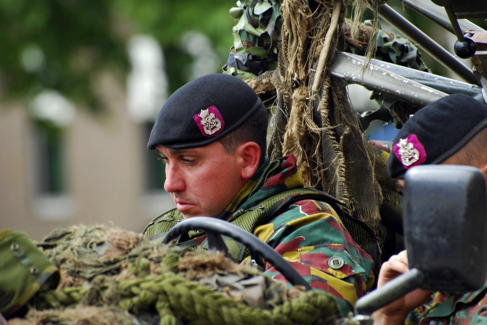 Members of a recce or scout team of the Belgian Army Canvas Art - Luc De JaegerStocktrek Images (17 x 12)