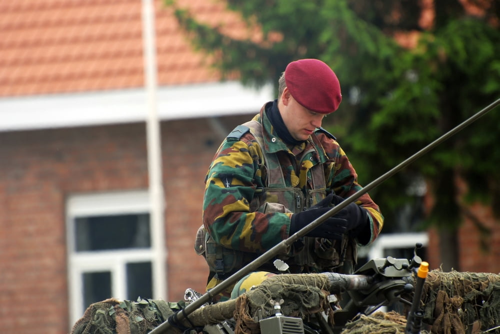 Members of a recce or scout team of the Belgian Army Canvas Art - Luc De JaegerStocktrek Images (17 x 12)