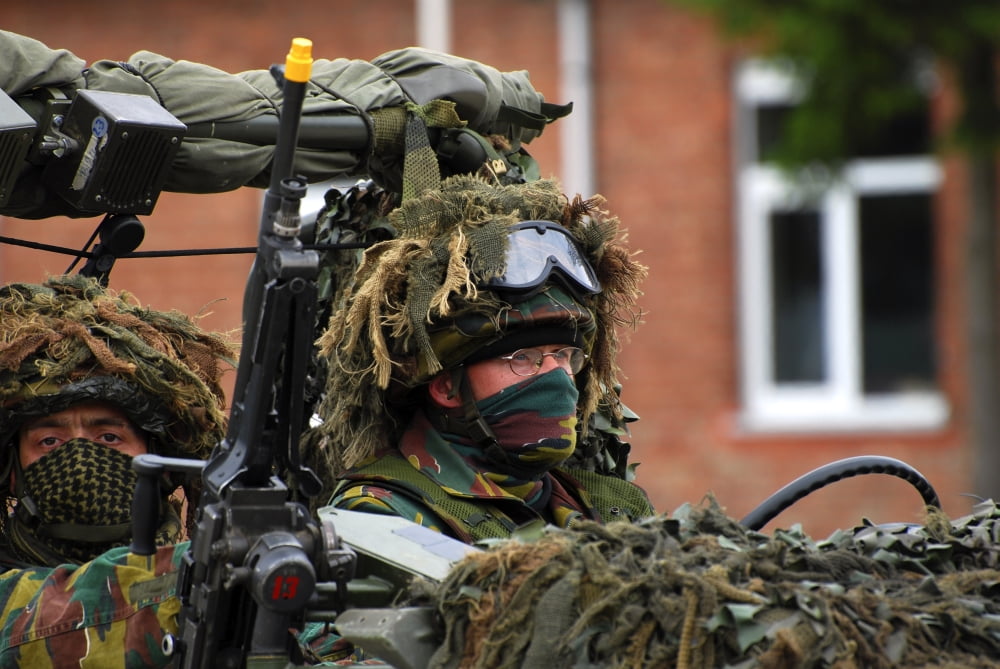 Members of a recce or scout team of the Belgian Army Canvas Art - Luc De JaegerStocktrek Images (17 x 12)