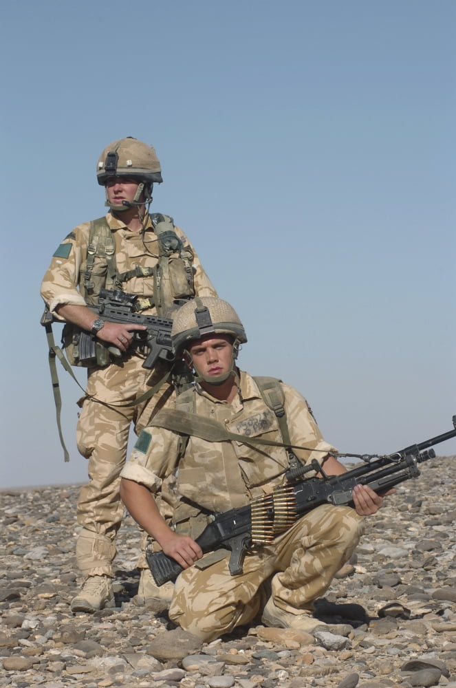 Members of the British Army on foot patrol in Afghanistan Canvas Art - Stocktrek ImagesAndrew Chittock (12 x 17)