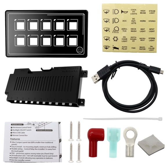 Membrane Panel,10p Membrane Switch Built-in Pptc Ip67 With Led Usb Cable Built-in Panel With Led Usb Cable Led Usb Cable Built-in Pptc Membrane Switch Panel Siuke