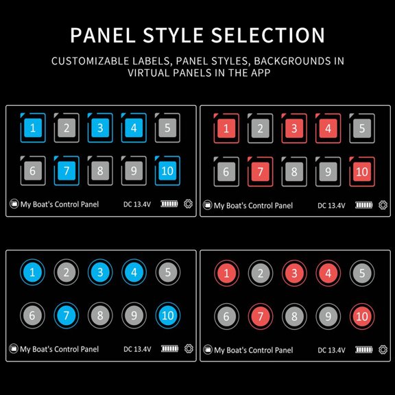 Membrane Panel,Cable Built-in Pptc Switch Panel With Led Led Usb Built-in Pptc Ip67 Usb Cable Built-in Panel With Led Waterproof Usb Cable Car Universal 10p Qahm