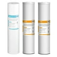 thumbnail image 1 of Membrane Solutions 3-Stage Whole House Water Filter 4.5"x20" Replacement Pack with Sediment and Carbon Block Cartridges, 1 of 8