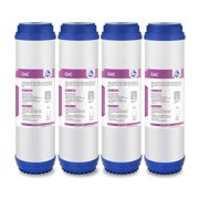 Membrane Solutions 5 Micron 10 inch Granular Activated Carbon Water Filter Universal GAC Cartridge Compatible with C-10, WFPFC9001, AP117, GAC-10, FXUTC, D-20A, GAC1, 4 Pack