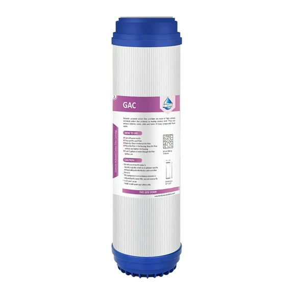 Membrane Solutions 5 Micron 10 inch Granular Activated Carbon Water Filter Universal GAC Cartridge Compatible with C-10, WFPFC9001, AP117, GAC-10, FXUTC, D-20A, GAC1, 1 Pack