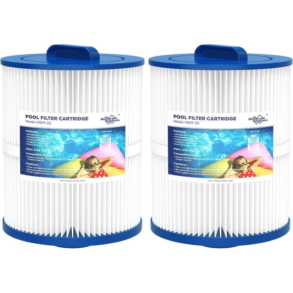 Membrane Solutions F3 Hot Tub & Spa Pool Repalcement Cartridge Filter, 2 Pack