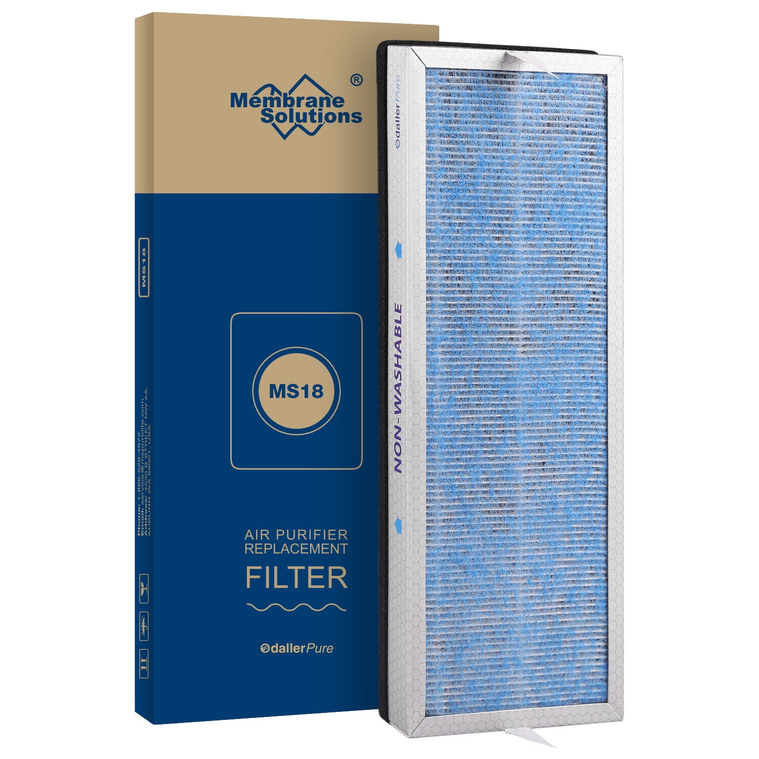 Membrane Solutions MS18 Air Purifier Replacement H13 HEPA Filter 