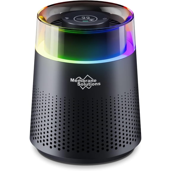 Membrane Solutions MSB5W 215 Sq Ft HEPA Air Purifier for Home Room, Smart Purificador,Remove 99.97% of Particles and Air Pollution,Black