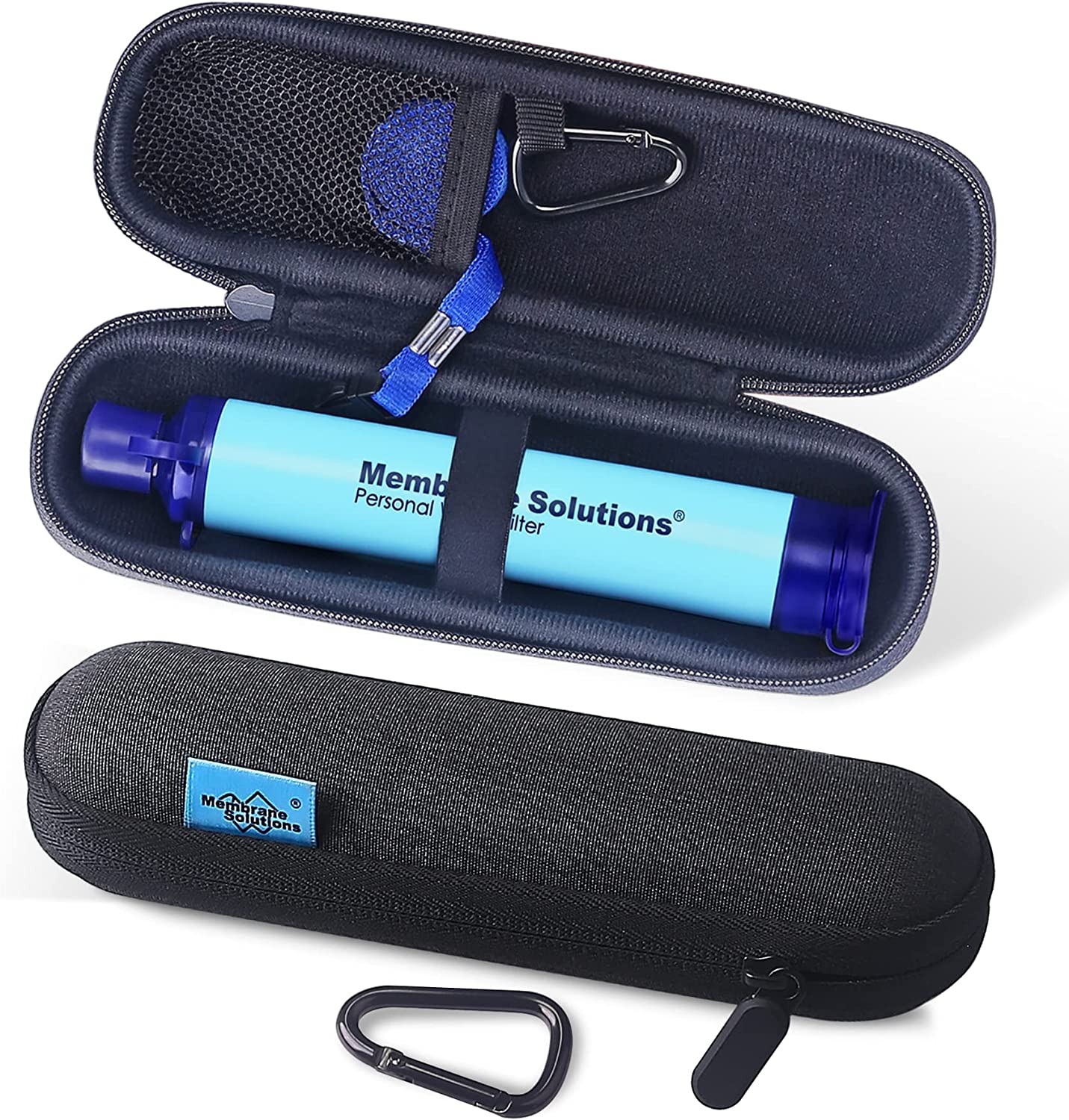 Membrane Solutions Personal Water Filter with Case Survival Gear for