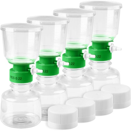 Membrane Solutions Sterile Disposable Vacuum Filter Units with 0.22um PES Membrane, 250mL, 4/CS