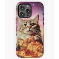 thumbnail image 1 of Meme Cat Galaxy Pizza Junk Food M2926 Phone Case for iPhone 17 16 15 14 13 12 11 Pro Max, 1 of 2