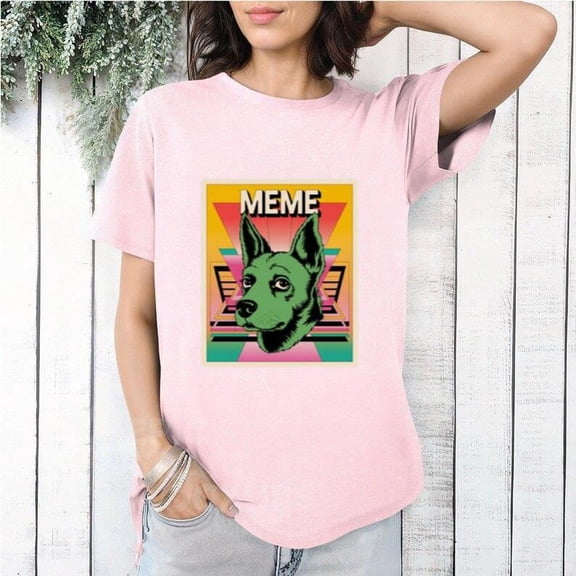 Meme Dog Funny Internet Viral Humor Sarcastic Canine Pet T-Shirt, for men & women, up to size 5XL