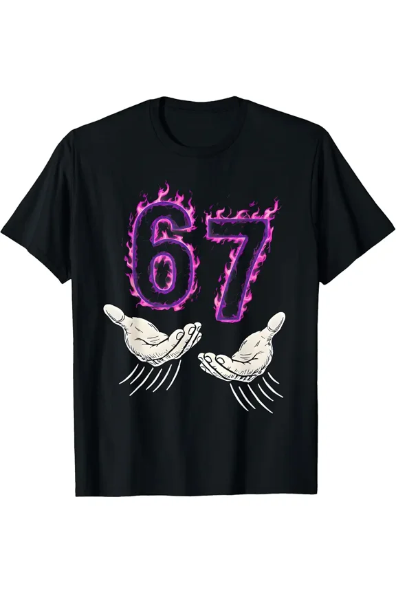 Meme Hand 67 Six Seven 6 7 T-Shirt