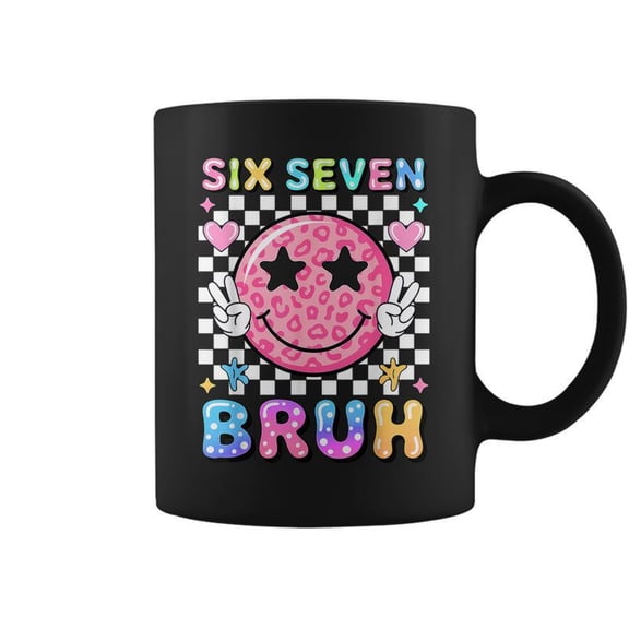 Meme Happy Face Six Seven Bruh Coffee Mugs