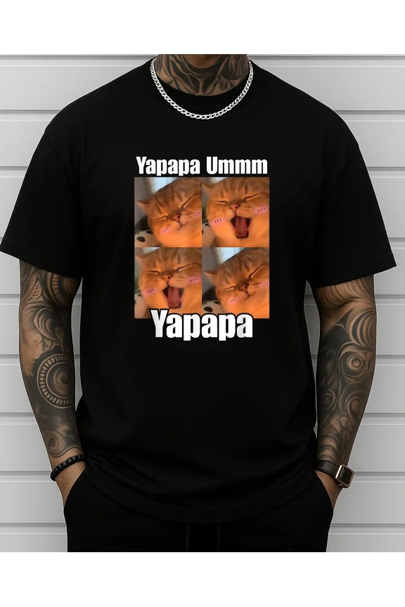 Meme Yapapa Ummmm Trendy Viral Cat Meme Cute Funny Quote Unisex T-Shirt up to size 5XL