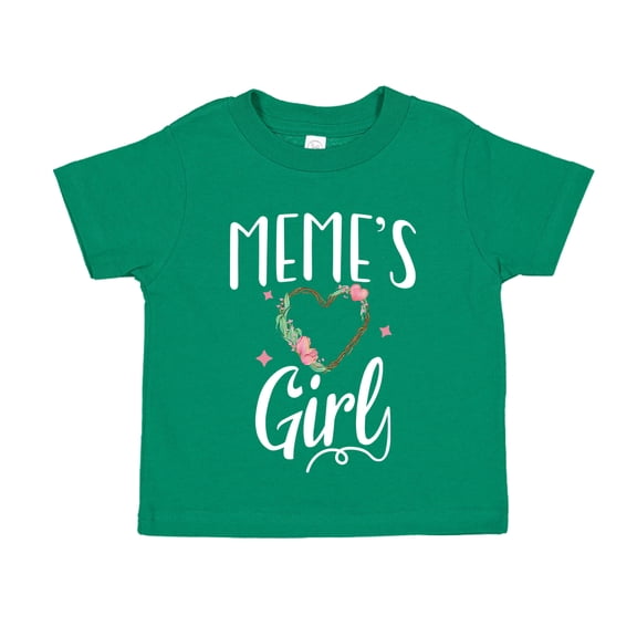 Meme's Girl Toddler T-Shirt 5/6T Kelly Green