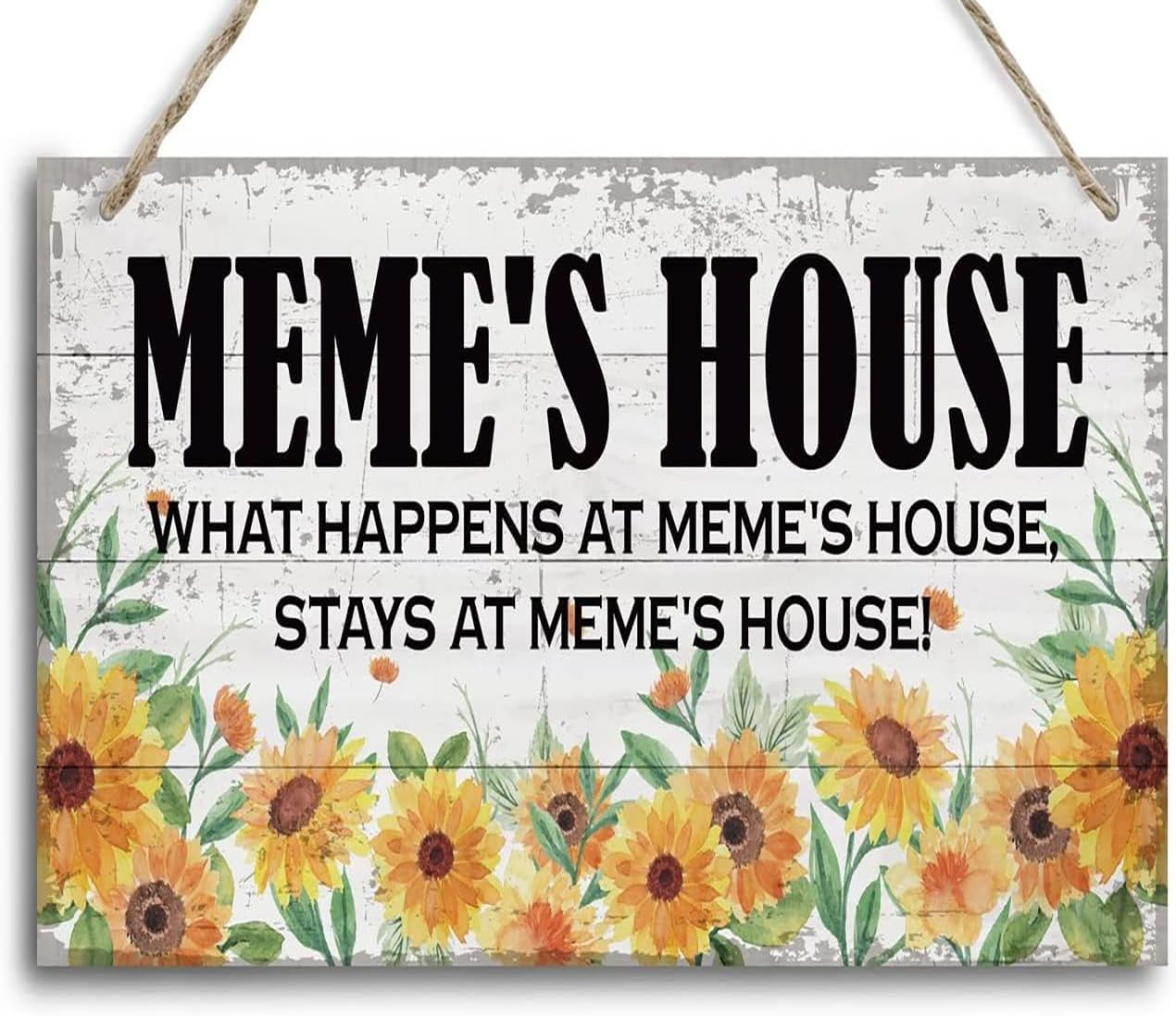 Meme's House What Happens at Meme's House, Stays at Meme's House Wood Decor  Sign Plaque Decor, Home Decor Sign, Meme Decor, Gift for Grandma 5x10 Inch  - Walmart.com, image size:1270x1098