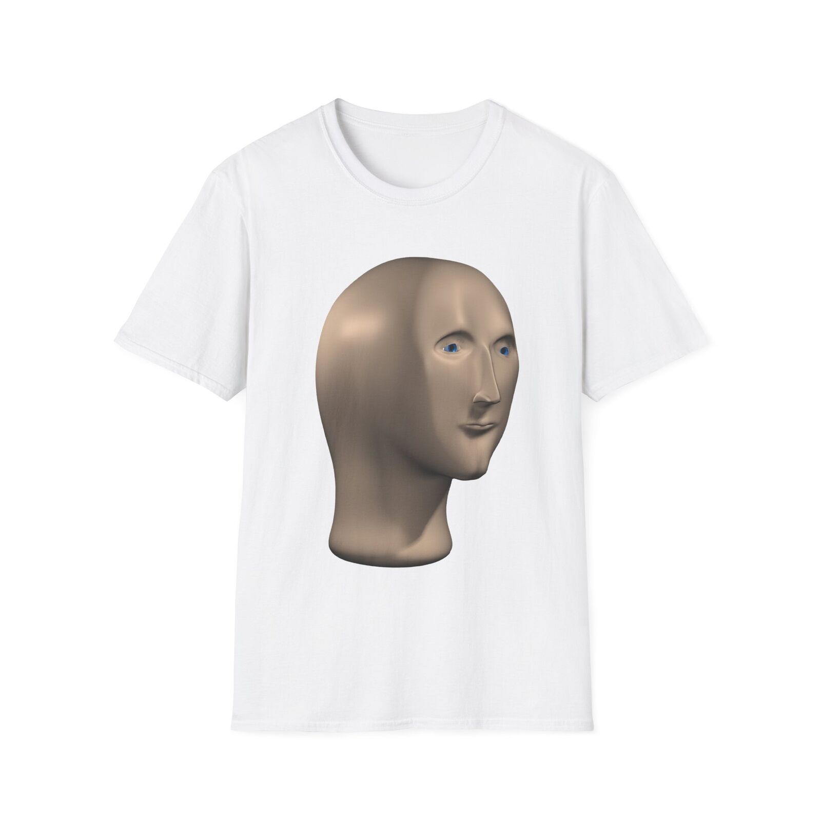 Meman Clothes Mememan 3D Head funny novelty shirt Black White - Walmart.com