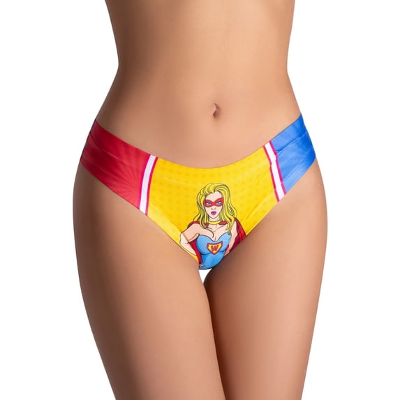 Mememe Comics Wonder Girl Printed Thong Large