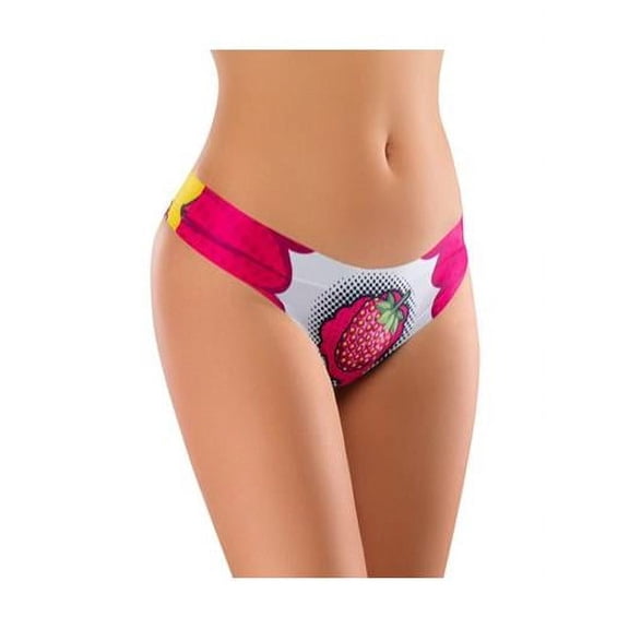 Mememe Intrigue Kissberry Printed Thong LG